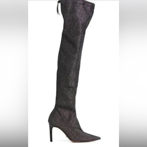 Free People x Vicenza All That Shimmers Over The Knee Stiletto Boots - Picture 3 of 17